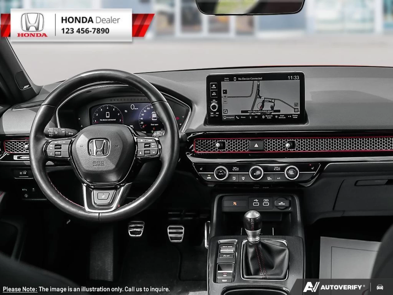 2023 Honda Civic Sedan Si  - Sunroof - Heated Seats - $268 B/W Main Image